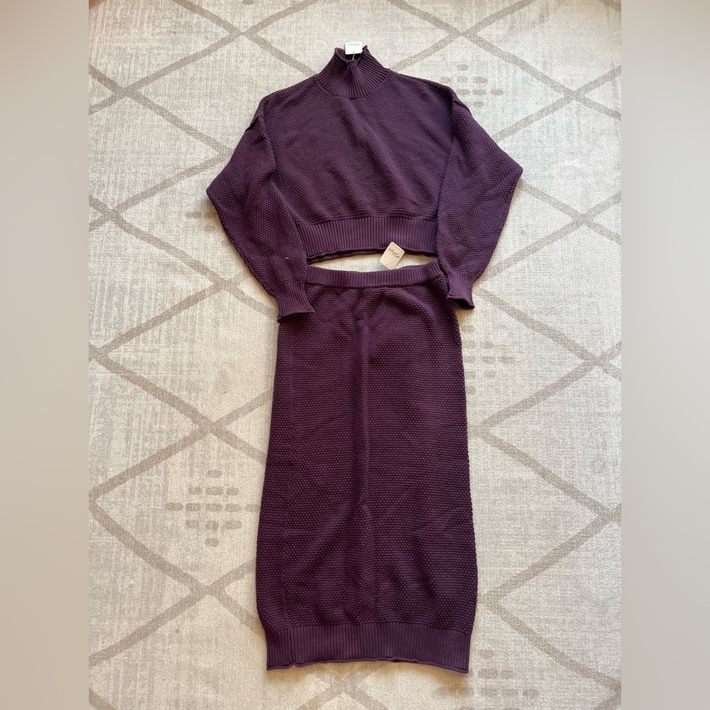 Free People FP Beach Hailee Sweater Skirt Set